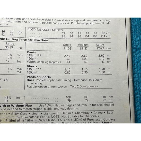 McCalls 8715 Sewing pattern Mens pants or shorts size Medium - Picture 5 of 6